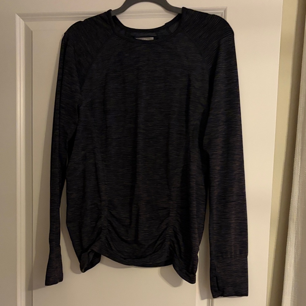 Athleta Charcoal Long Sleeve Top